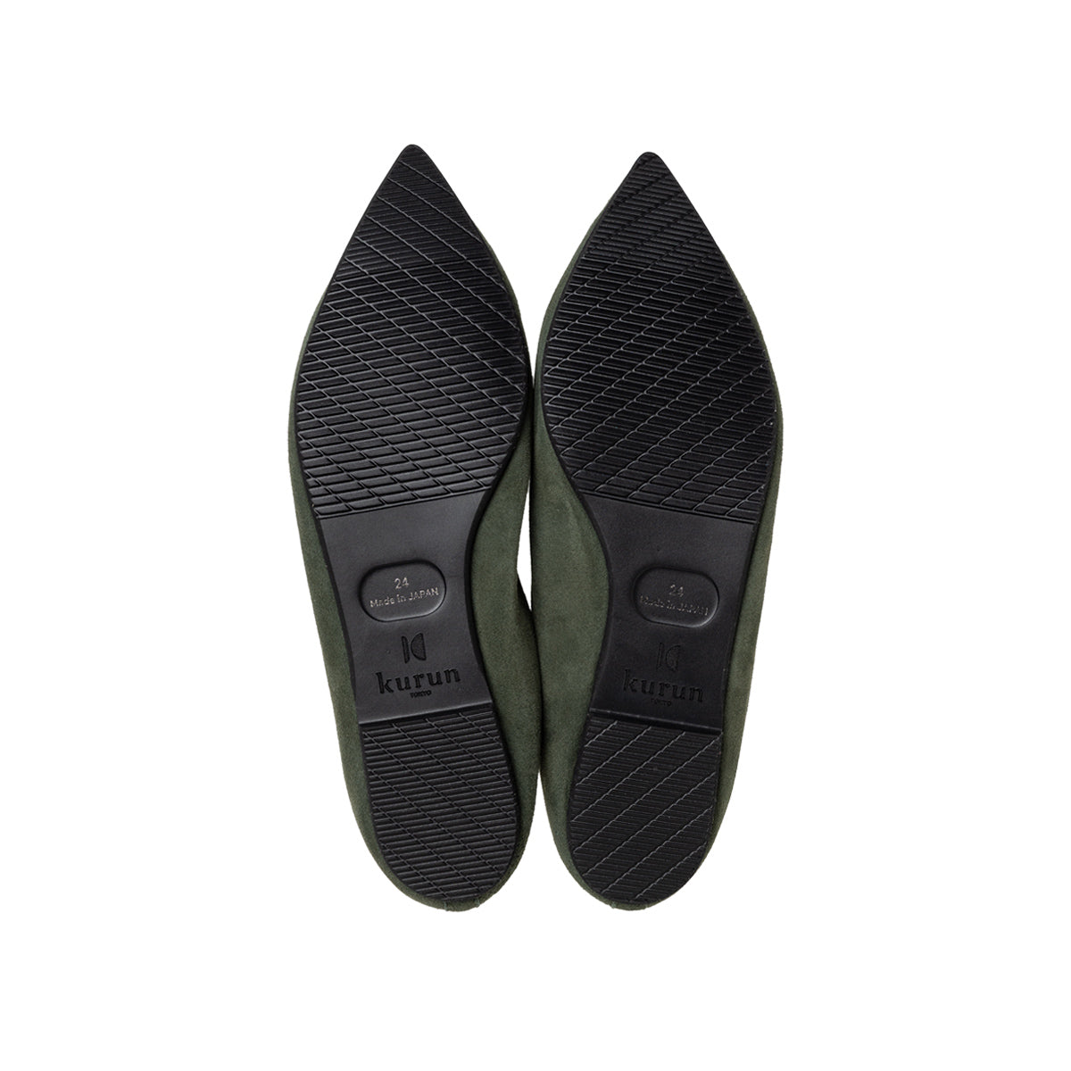 Mathilde -Waterproof Suede  Khaki　ウォータープルーフスエード カーキ kurun クルン kuruntokyo 入学式 卒業式 クルントウキョウ 疲れない 痛くない madeinjapan 日本製 本革 バレエシューズ フラットシューズ  パンプス kurunTOKYO mdmバレエシューズwaterproof レインシューズ 小さいサイズ 大きいサイズ 26cm 21.5cm 26cm 25.5cm 25cm 22cm