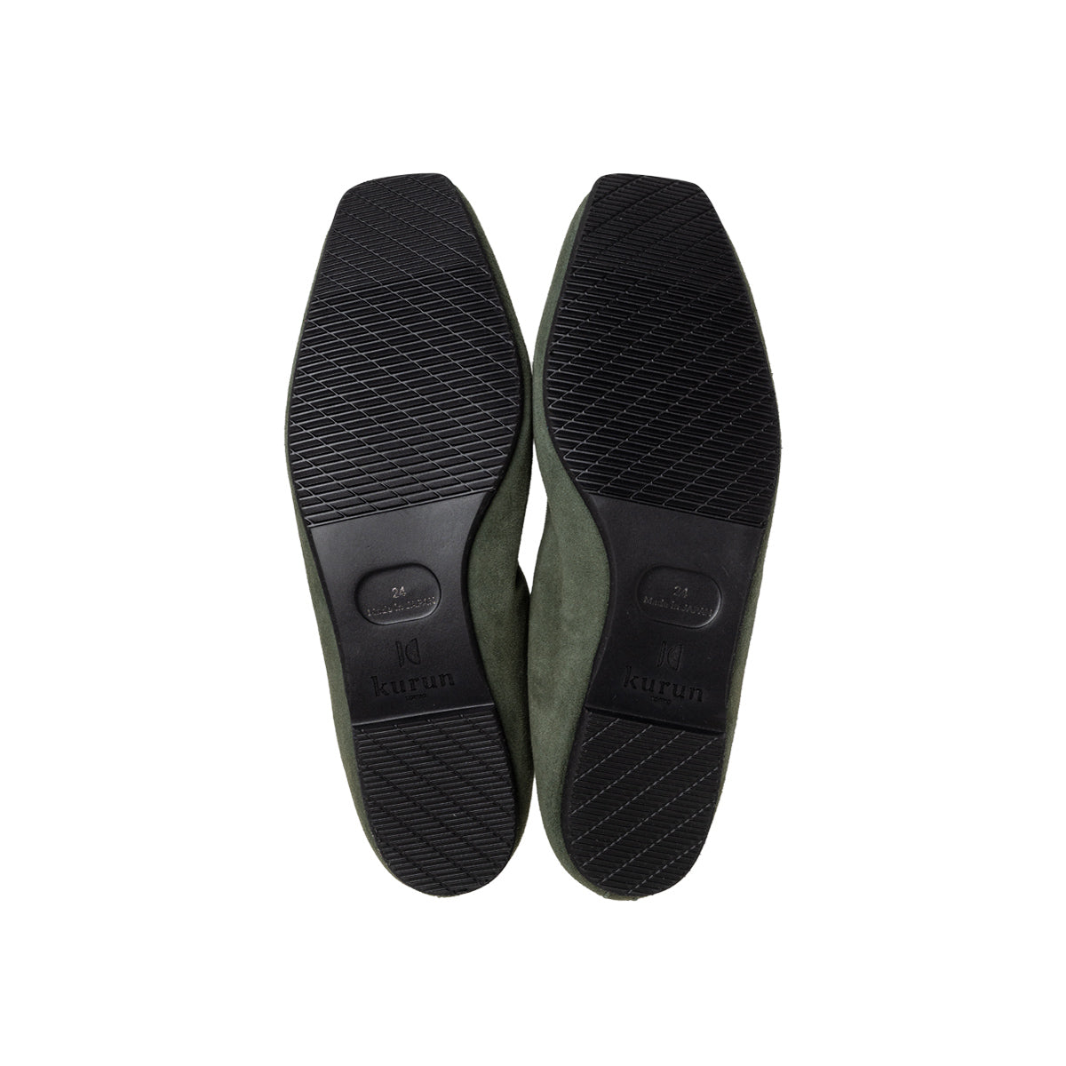 Giselle -Waterproof Suede  Khaki　ウォータープルーフスエード カーキ kurun クルン kuruntokyo 入学式 卒業式 クルントウキョウ 疲れない 痛くない madeinjapan 日本製 本革 バレエシューズ フラットシューズ  パンプス kurunTOKYO mdmバレエシューズwaterproof レインシューズ 小さいサイズ 大きいサイズ 26cm 21.5cm 26cm 25.5cm 25cm 22cm