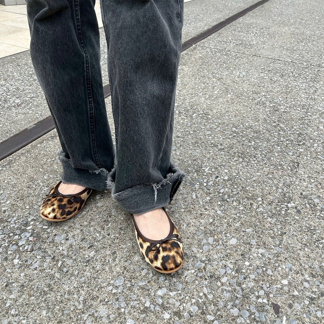 [7/23(wed)20:00～発売開始]Pauline -Waterproof satin leopardprint Brown ウォータープルーフ サテンレオパードプリント ブラウン kurun クルン kuruntokyo 入学式 卒業式 クルントウキョウ 疲れない 痛くない madeinjapan 日本製 本革 バレエシューズ フラットシューズ パンプス kurunTOKYO mdmバレエシューズwaterproof レインシューズ 小さいサイズ 大きいサイズ 26cm 21.5cm 26cm 25.5cm 25cm 22cm