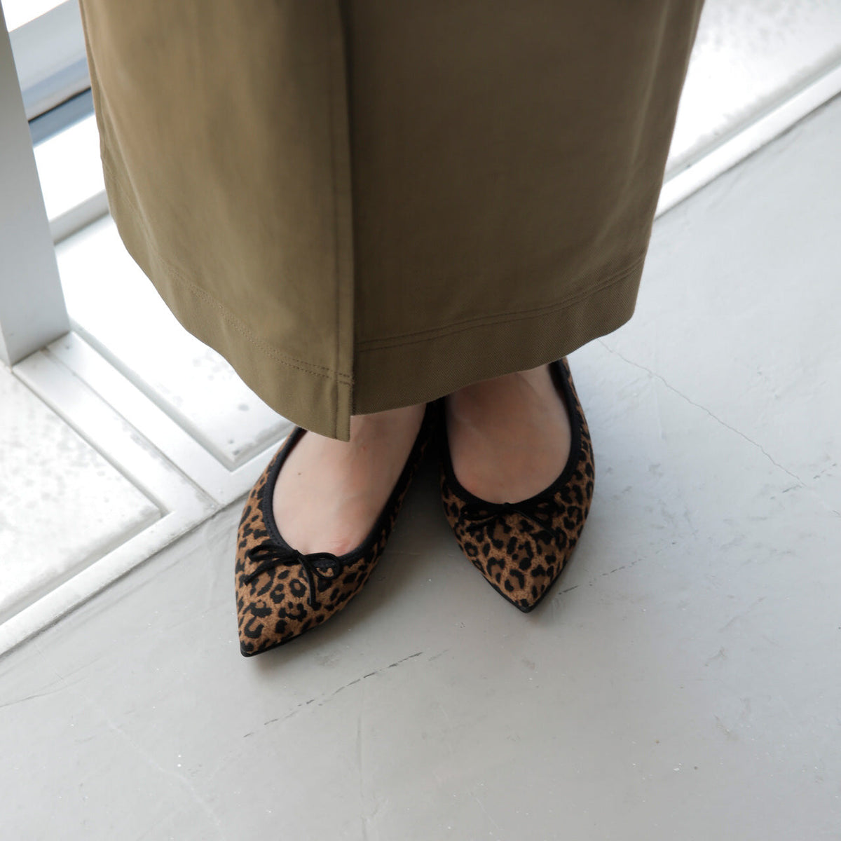 [9/16(wed)20:00～発売開始]Mathilde -Waterproof Sheep Leopard print S Brown camel ウォータープルーフシープレオパードプリントＳ ブラウンキャメル kurun クルン kuruntokyo 入学式 卒業式 クルントウキョウ 疲れない 痛くない madeinjapan 日本製 本革 バレエシューズ フラットシューズ パンプス kurunTOKYO mdmバレエシューズwaterproof レインシューズ 小さいサイズ 大きいサイズ 26cm 21.5cm 26cm 25.5cm 25cm 22cm