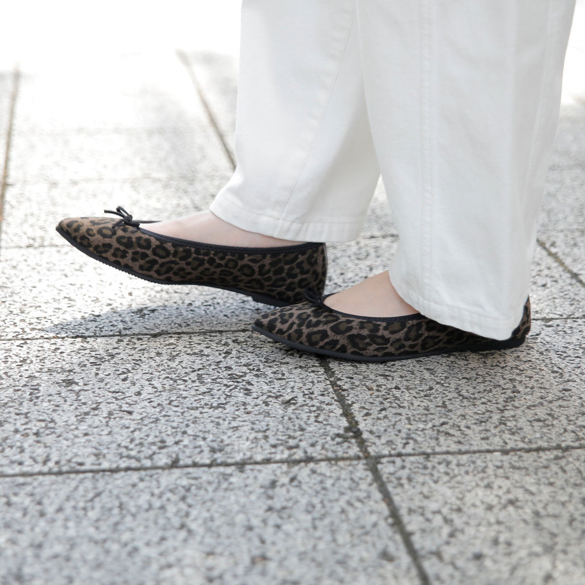 [9/16(wed)20:00～発売開始]Mathilde Waterproof Sheep Leopard print S Grayishkhaki ウォータープルーフシープレオパードプリントＳ グレイッシュカーキ kurun クルン kuruntokyo 入学式 卒業式 クルントウキョウ 疲れない 痛くない madeinjapan 日本製 本革 バレエシューズ フラットシューズ パンプス kurunTOKYO mdmバレエシューズwaterproof レインシューズ 小さいサイズ 大きいサイズ 26cm 21.5cm 26cm 25.5cm 25cm 22cm