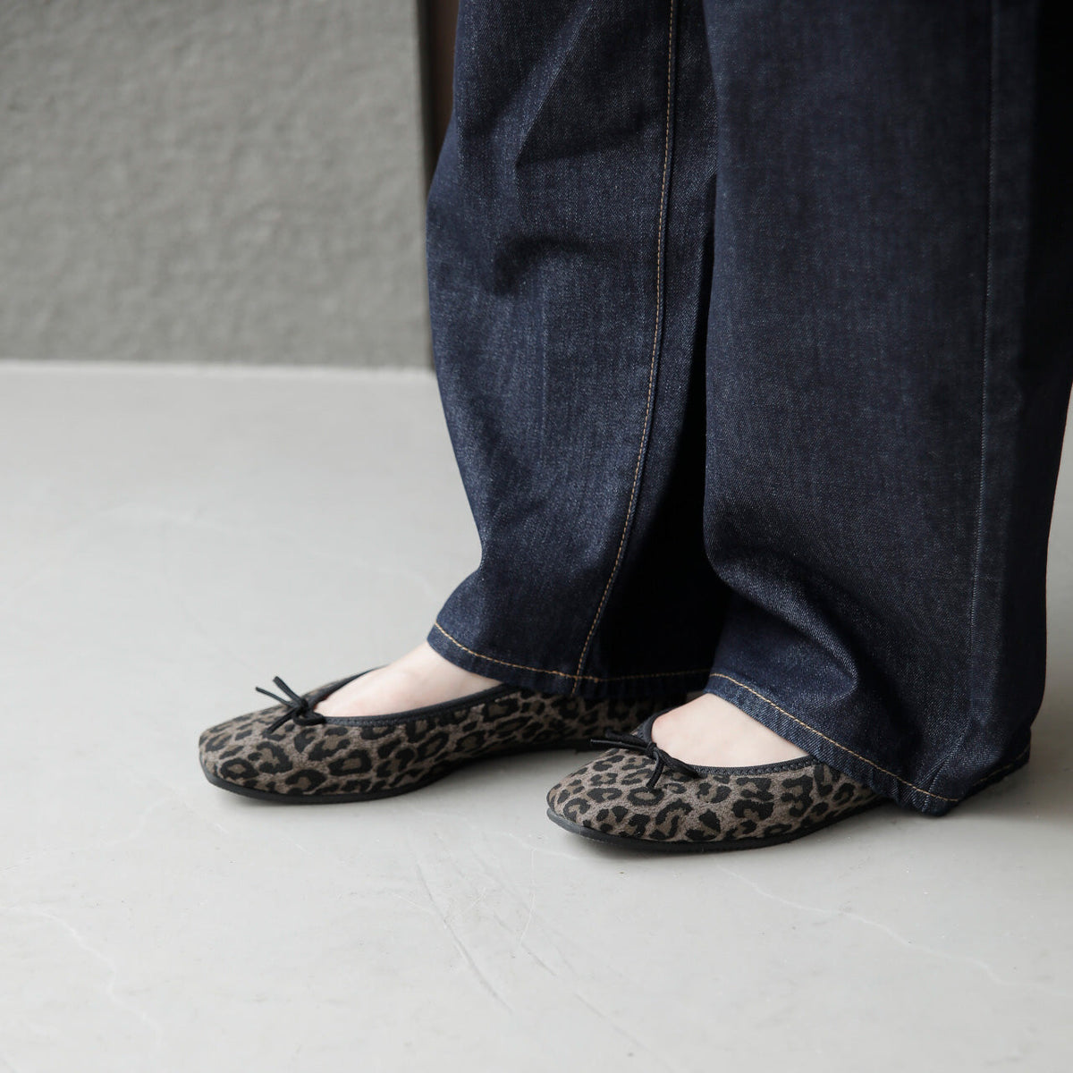[9/16(wed)20:00～発売開始]Giselle -Waterproof Sheep Leopard print S Grayishkhaki ウォータープルーフシープレオパードプリントＳ グレイッシュカーキ kurun クルン kuruntokyo 入学式 卒業式 クルントウキョウ 疲れない 痛くない madeinjapan 日本製 本革 バレエシューズ フラットシューズ パンプス kurunTOKYO mdmバレエシューズwaterproof レインシューズ 小さいサイズ 大きいサイズ 26cm 21.5cm 26cm 25.5cm 25cm 22cm
