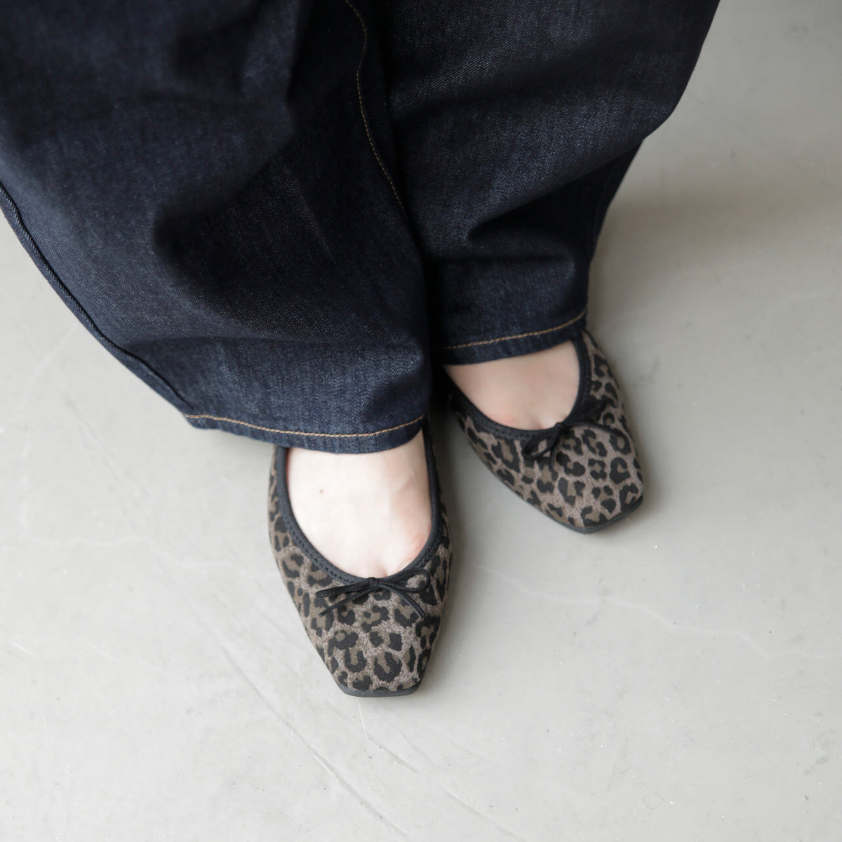 [9/16(wed)20:00～発売開始]Giselle -Waterproof Sheep Leopard print S Grayishkhaki ウォータープルーフシープレオパードプリントＳ グレイッシュカーキ kurun クルン kuruntokyo 入学式 卒業式 クルントウキョウ 疲れない 痛くない madeinjapan 日本製 本革 バレエシューズ フラットシューズ パンプス kurunTOKYO mdmバレエシューズwaterproof レインシューズ 小さいサイズ 大きいサイズ 26cm 21.5cm 26cm 25.5cm 25cm 22cm