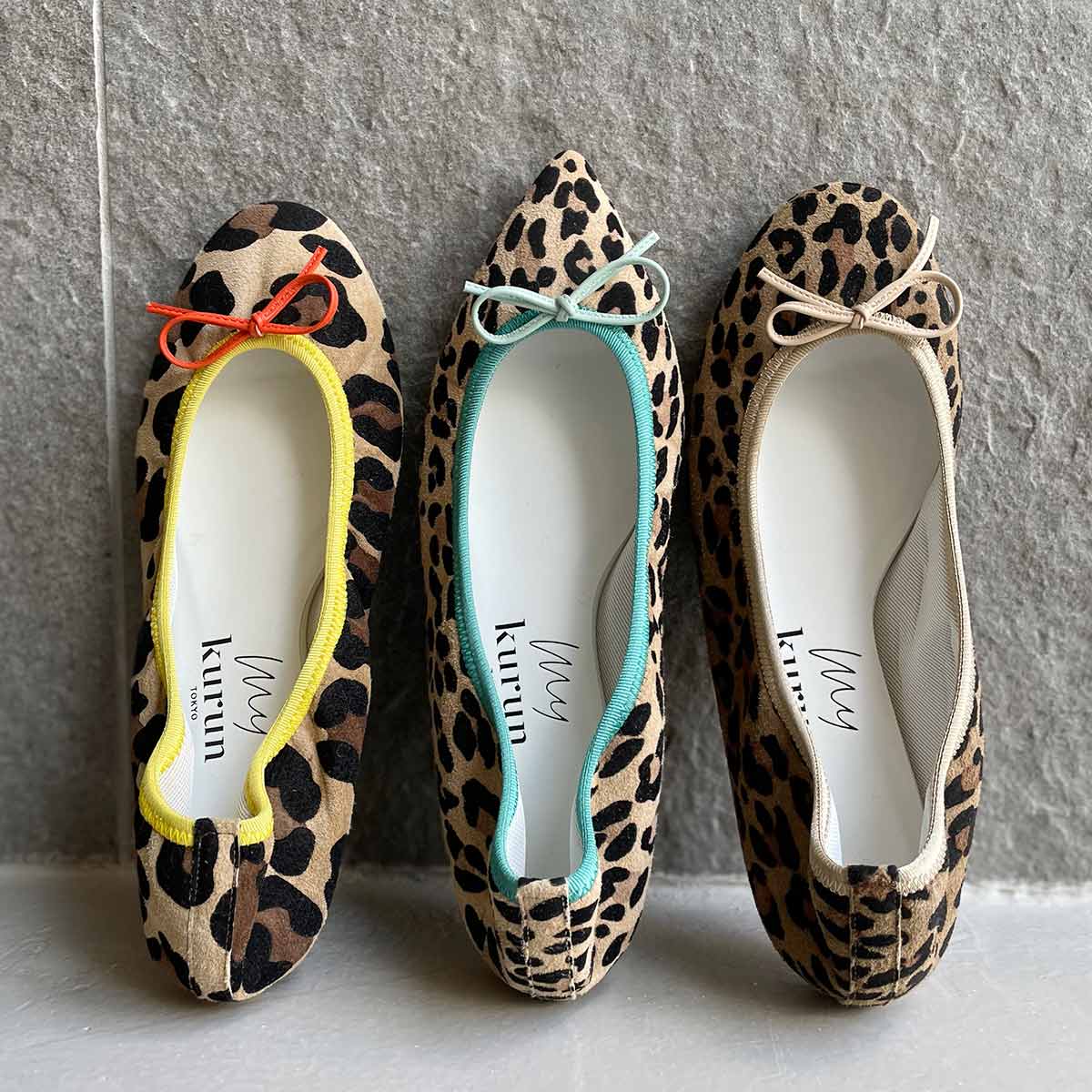 ■my kurun TOKYO■ Leopardprint　レオパードプリント kurun クルン kuruntokyo 入学式 卒業式 クルントウキョウ 疲れない 痛くない madeinjapan 日本製 本革 バレエシューズ フラットシューズ  パンプス kurunTOKYO mdmバレエシューズwaterproof レインシューズ 小さいサイズ 大きいサイズ 26cm 21.5cm 26cm 25.5cm 25cm 22cm