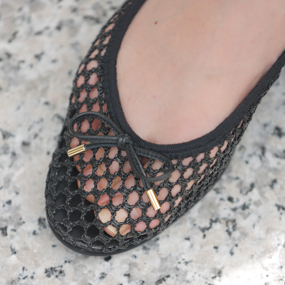 [7/8(wed)20:00～販売開始]Pauline -Mesh cloth Black メッシュクロス ブラック kurun クルン kuruntokyo 入学式 卒業式 クルントウキョウ 疲れない 痛くない madeinjapan 日本製 本革 バレエシューズ フラットシューズ パンプス kurunTOKYO mdmバレエシューズwaterproof レインシューズ 小さいサイズ 大きいサイズ 26cm 21.5cm 26cm 25.5cm 25cm 22cm