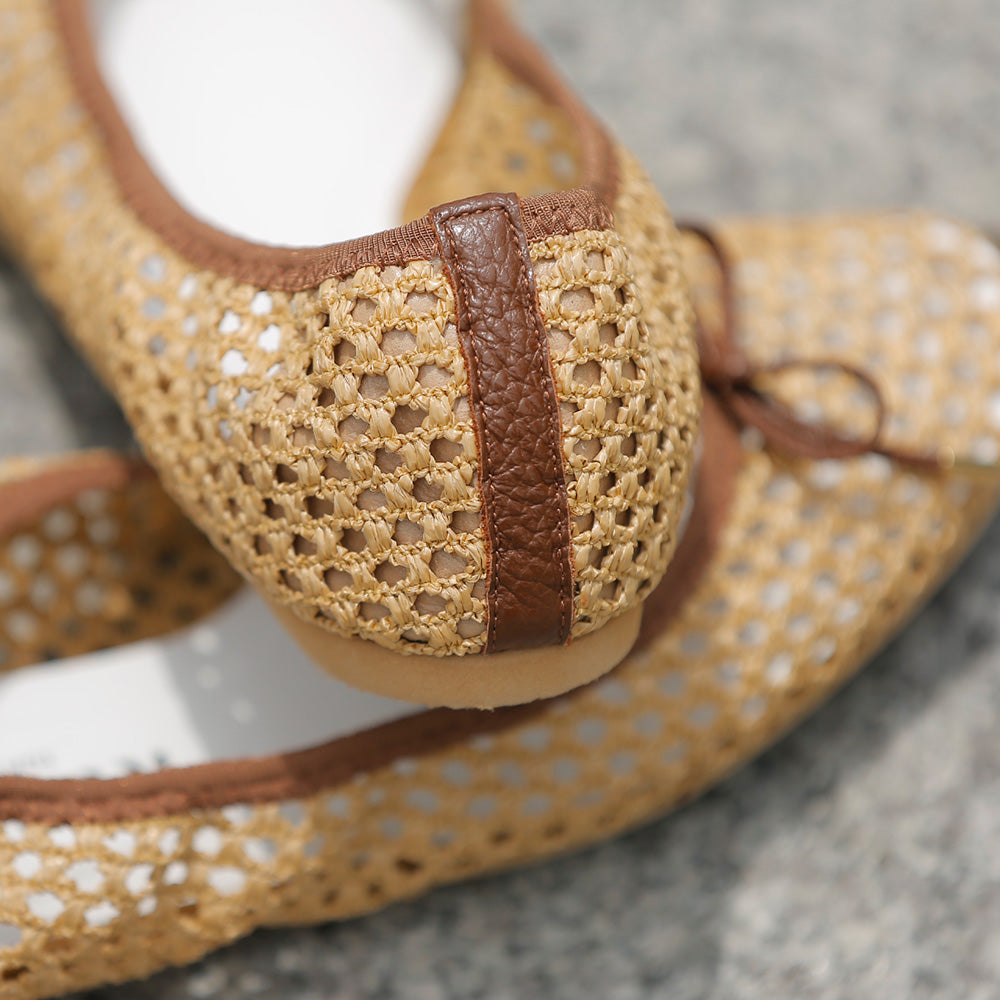 [7/8(wed)20:00～販売開始]Pauline -Mesh cloth Camel メッシュクロス キャメル kurun クルン kuruntokyo 入学式 卒業式 クルントウキョウ 疲れない 痛くない madeinjapan 日本製 本革 バレエシューズ フラットシューズ パンプス kurunTOKYO mdmバレエシューズwaterproof レインシューズ 小さいサイズ 大きいサイズ 26cm 21.5cm 26cm 25.5cm 25cm 22cm