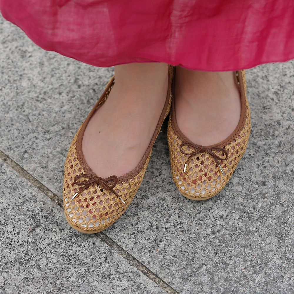 [7/8(wed)20:00～販売開始]Pauline -Mesh cloth Camel メッシュクロス キャメル kurun クルン kuruntokyo 入学式 卒業式 クルントウキョウ 疲れない 痛くない madeinjapan 日本製 本革 バレエシューズ フラットシューズ パンプス kurunTOKYO mdmバレエシューズwaterproof レインシューズ 小さいサイズ 大きいサイズ 26cm 21.5cm 26cm 25.5cm 25cm 22cm