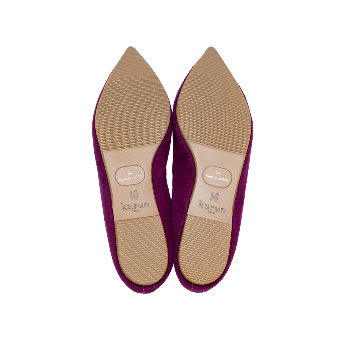 Mathilde -Waterproof Suede berrypink　ウォータープルーフ スエード ベリーピンク kurun クルン kuruntokyo 入学式 卒業式 クルントウキョウ 疲れない 痛くない madeinjapan 日本製 本革 バレエシューズ フラットシューズ  パンプス kurunTOKYO mdmバレエシューズwaterproof レインシューズ 小さいサイズ 大きいサイズ 26cm 21.5cm 26cm 25.5cm 25cm 22cm