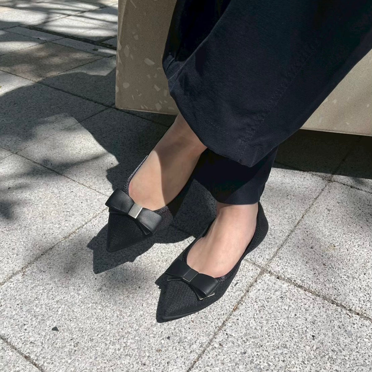 [6/17(wed)20:00～販売開始]Mathilde -Waterproof Panama cloth Ribbon Black ウォータープルーフパナマクロス リボンブラック kurun クルン kuruntokyo 入学式 卒業式 クルントウキョウ 疲れない 痛くない madeinjapan 日本製 本革 バレエシューズ フラットシューズ パンプス kurunTOKYO mdmバレエシューズwaterproof レインシューズ 小さいサイズ 大きいサイズ 26cm 21.5cm 26cm 25.5cm 25cm 22cm