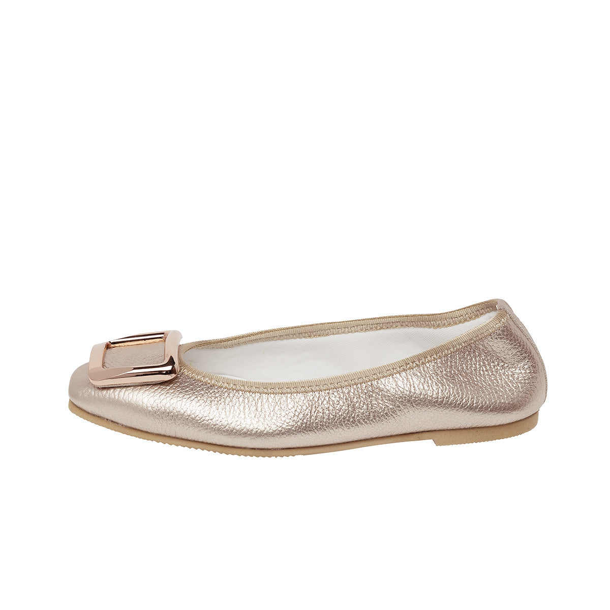 Giselle -Waterproof Soft Shrink Buckle Pink gold ウォータープルーフ ソフトシュリンク バックルピンクゴールド kurun クルン kuruntokyo 入学式 卒業式 クルントウキョウ 疲れない 痛くない madeinjapan 日本製 本革 バレエシューズ フラットシューズ パンプス kurunTOKYO mdmバレエシューズwaterproof レインシューズ 小さいサイズ 大きいサイズ 26cm 21.5cm 26cm 25.5cm 25cm 22cm