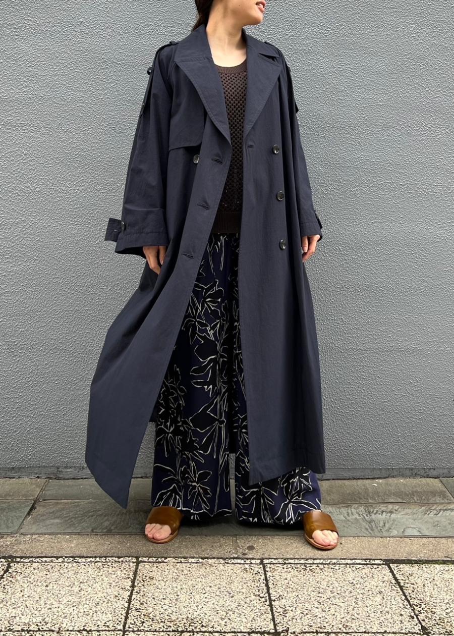 SACRA / CRUMPLED FINISH COTTON COAT