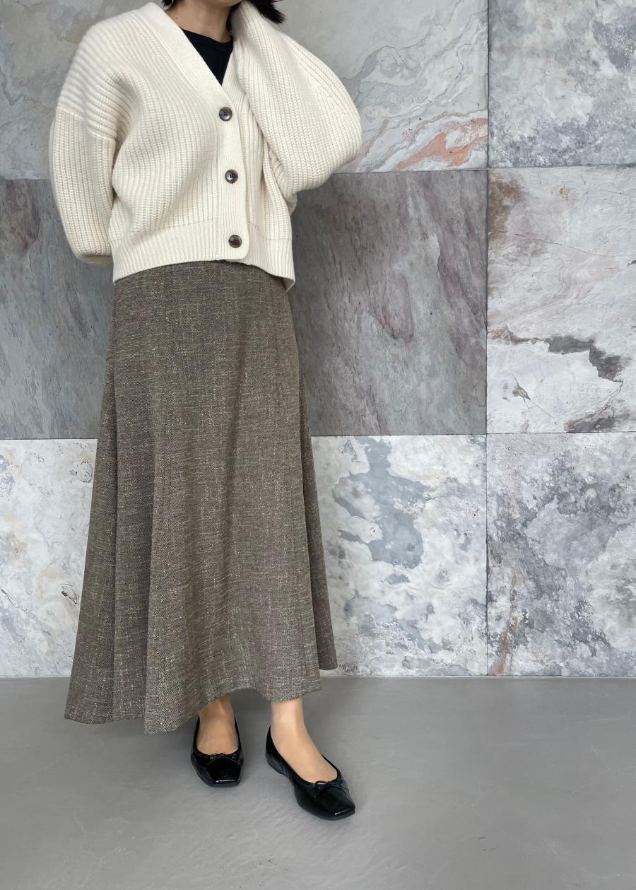 SINME / TWEED FLARE SKIRT