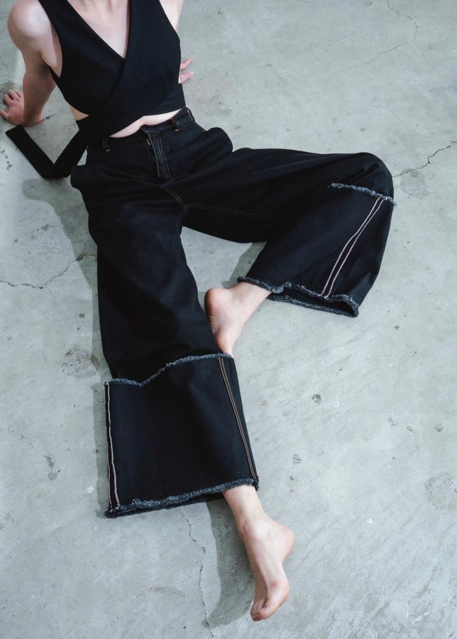 パンツ LIVINGTONE DOLK(Black) LIVINGTONE(リヴィントーン)のDOLK － Turn up long通販
