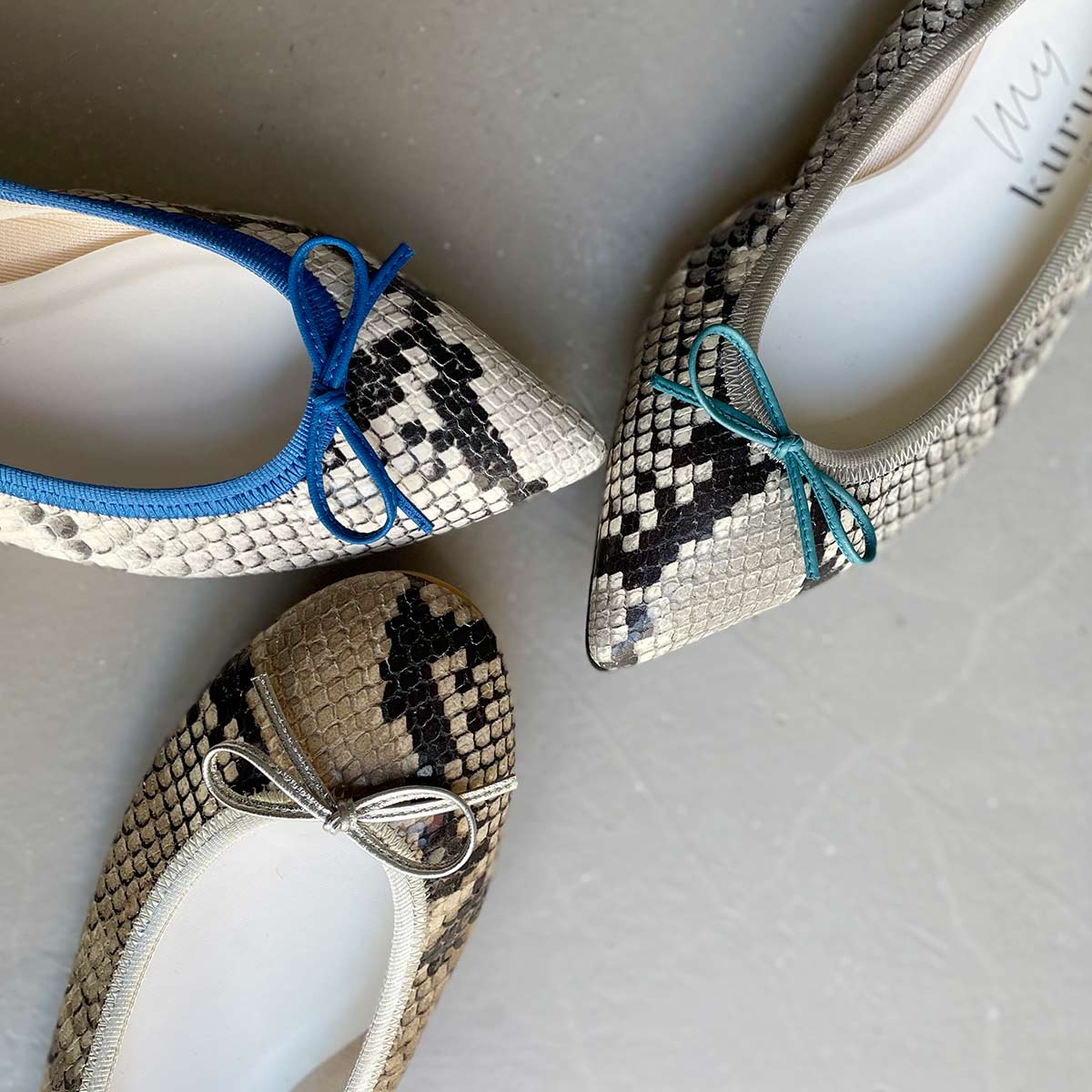 ■my kurun TOKYO■Pythonprint　パイソンプリント kurun クルン kuruntokyo 入学式 卒業式 クルントウキョウ 疲れない 痛くない madeinjapan 日本製 本革 バレエシューズ フラットシューズ  パンプス kurunTOKYO mdmバレエシューズwaterproof レインシューズ 小さいサイズ 大きいサイズ 26cm 21.5cm 26cm 25.5cm 25cm 22cm