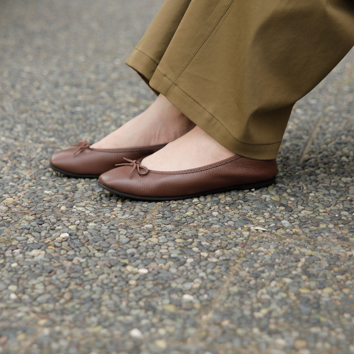 Giselle -Waterproof Soft Shrink Brown ウォータープルーフ ソフトシュリンク ブラウン kurun クルン kuruntokyo 入学式 卒業式 クルントウキョウ 疲れない 痛くない madeinjapan 日本製 本革 バレエシューズ フラットシューズ パンプス kurunTOKYO mdmバレエシューズwaterproof レインシューズ 小さいサイズ 大きいサイズ 26cm 21.5cm 26cm 25.5cm 25cm 22cm