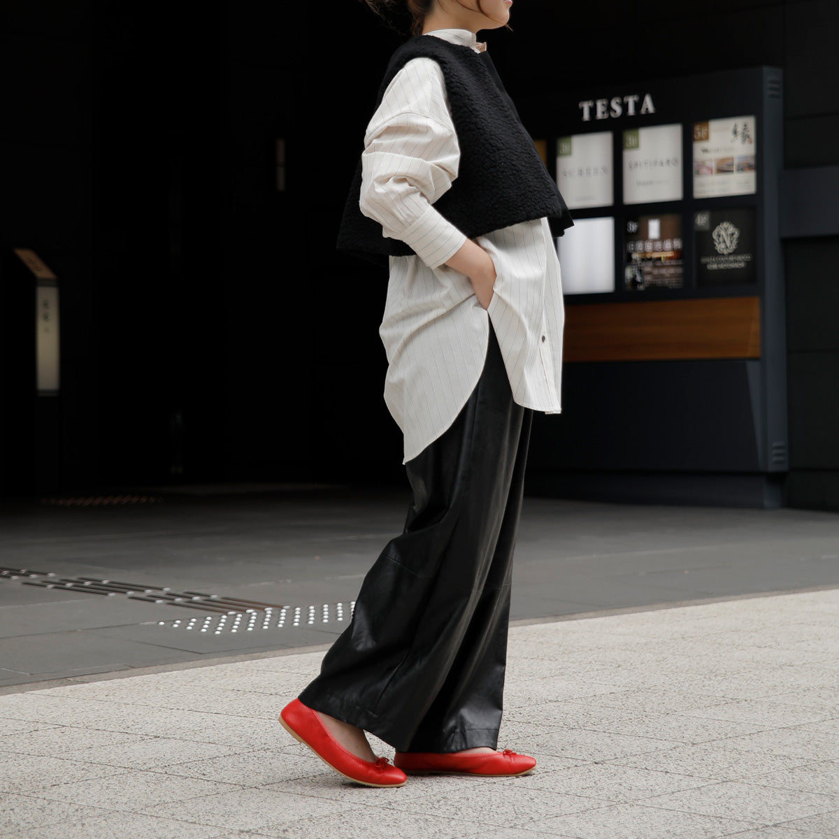 Giselle -Waterproof Soft Shrink Coral red ウォータープルーフ ソフトシュリンク コーラルレッド kurun クルン kuruntokyo 入学式 卒業式 クルントウキョウ 疲れない 痛くない madeinjapan 日本製 本革 バレエシューズ フラットシューズ パンプス kurunTOKYO mdmバレエシューズwaterproof レインシューズ 小さいサイズ 大きいサイズ 26cm 21.5cm 26cm 25.5cm 25cm 22cm