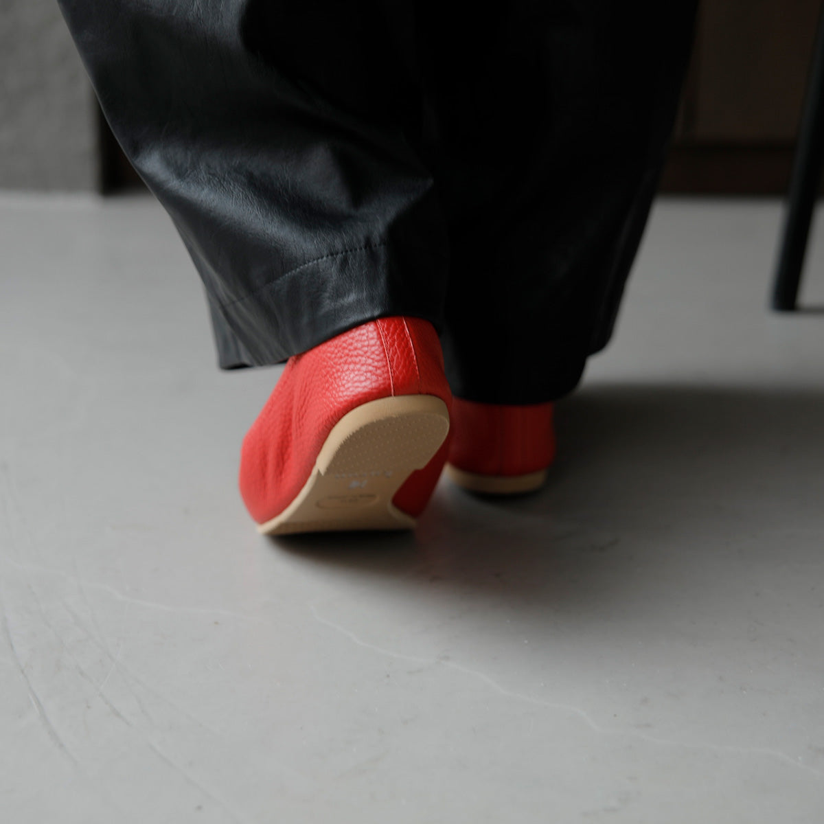 Giselle -Waterproof Soft Shrink Coral red ウォータープルーフ ソフトシュリンク コーラルレッド kurun クルン kuruntokyo 入学式 卒業式 クルントウキョウ 疲れない 痛くない madeinjapan 日本製 本革 バレエシューズ フラットシューズ パンプス kurunTOKYO mdmバレエシューズwaterproof レインシューズ 小さいサイズ 大きいサイズ 26cm 21.5cm 26cm 25.5cm 25cm 22cm
