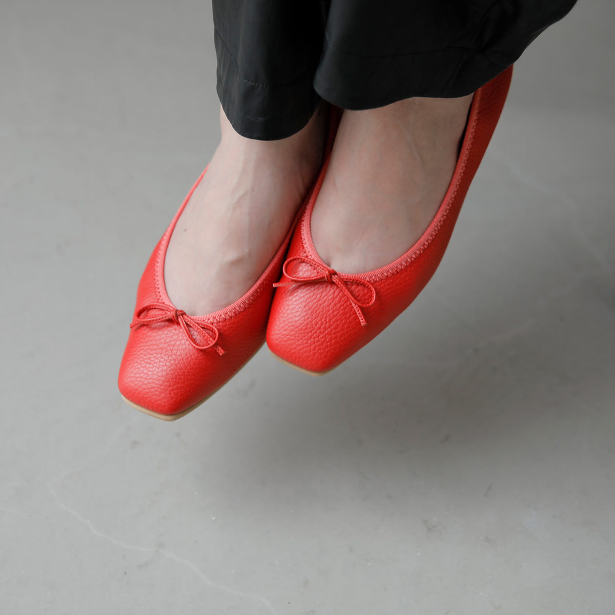 Giselle -Waterproof Soft Shrink Coral red ウォータープルーフ ソフトシュリンク コーラルレッド kurun クルン kuruntokyo 入学式 卒業式 クルントウキョウ 疲れない 痛くない madeinjapan 日本製 本革 バレエシューズ フラットシューズ パンプス kurunTOKYO mdmバレエシューズwaterproof レインシューズ 小さいサイズ 大きいサイズ 26cm 21.5cm 26cm 25.5cm 25cm 22cm