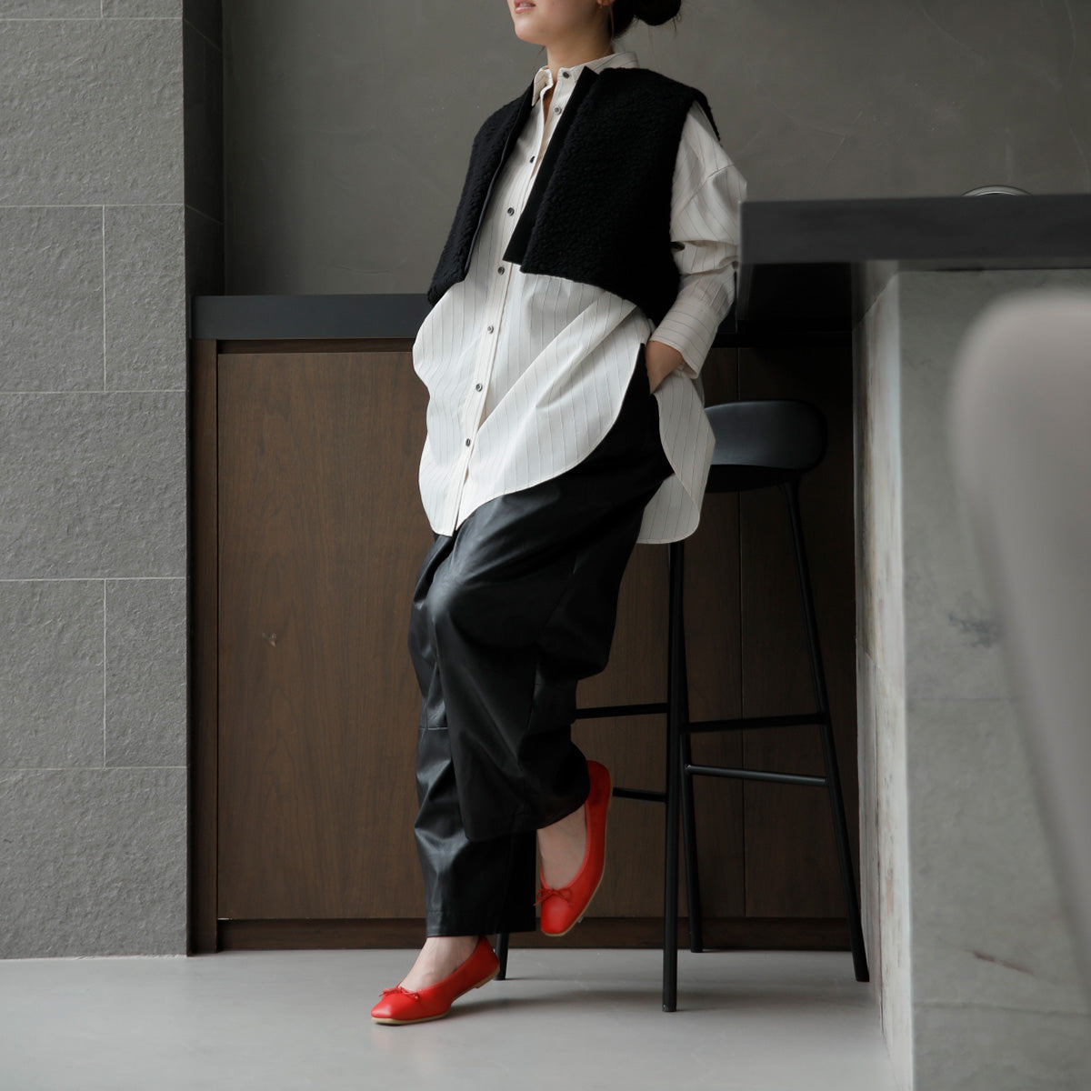 Giselle -Waterproof Soft Shrink Coral red ウォータープルーフ ソフトシュリンク コーラルレッド kurun クルン kuruntokyo 入学式 卒業式 クルントウキョウ 疲れない 痛くない madeinjapan 日本製 本革 バレエシューズ フラットシューズ パンプス kurunTOKYO mdmバレエシューズwaterproof レインシューズ 小さいサイズ 大きいサイズ 26cm 21.5cm 26cm 25.5cm 25cm 22cm