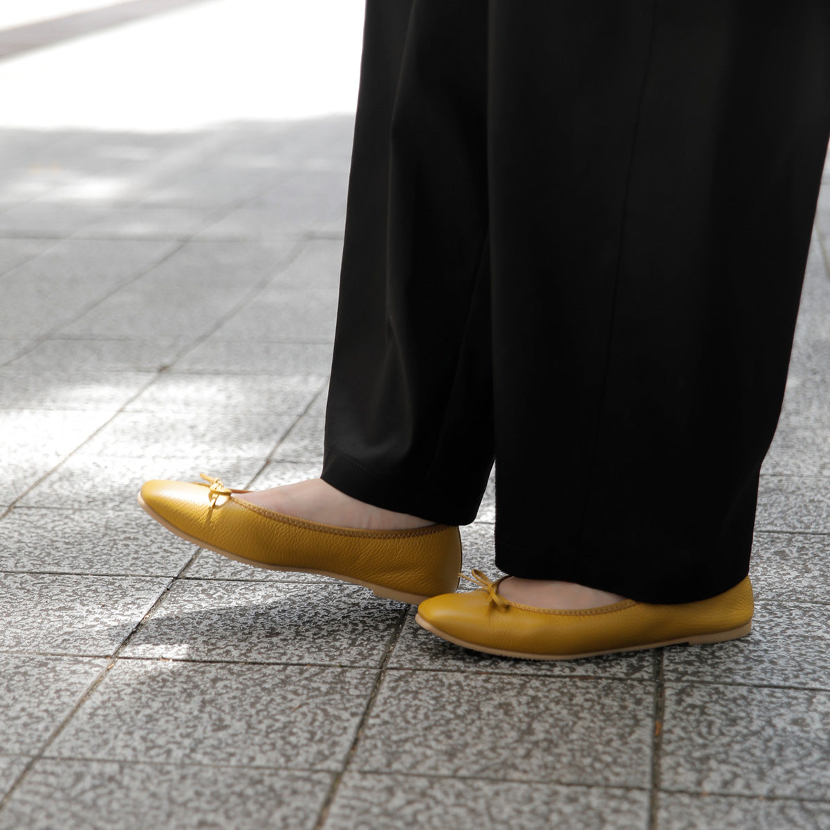 Giselle -Waterproof Soft Shrink Mustard ウォータープルーフ ソフトシュリンク マスタード kurun クルン kuruntokyo 入学式 卒業式 クルントウキョウ 疲れない 痛くない madeinjapan 日本製 本革 バレエシューズ フラットシューズ パンプス kurunTOKYO mdmバレエシューズwaterproof レインシューズ 小さいサイズ 大きいサイズ 26cm 21.5cm 26cm 25.5cm 25cm 22cm