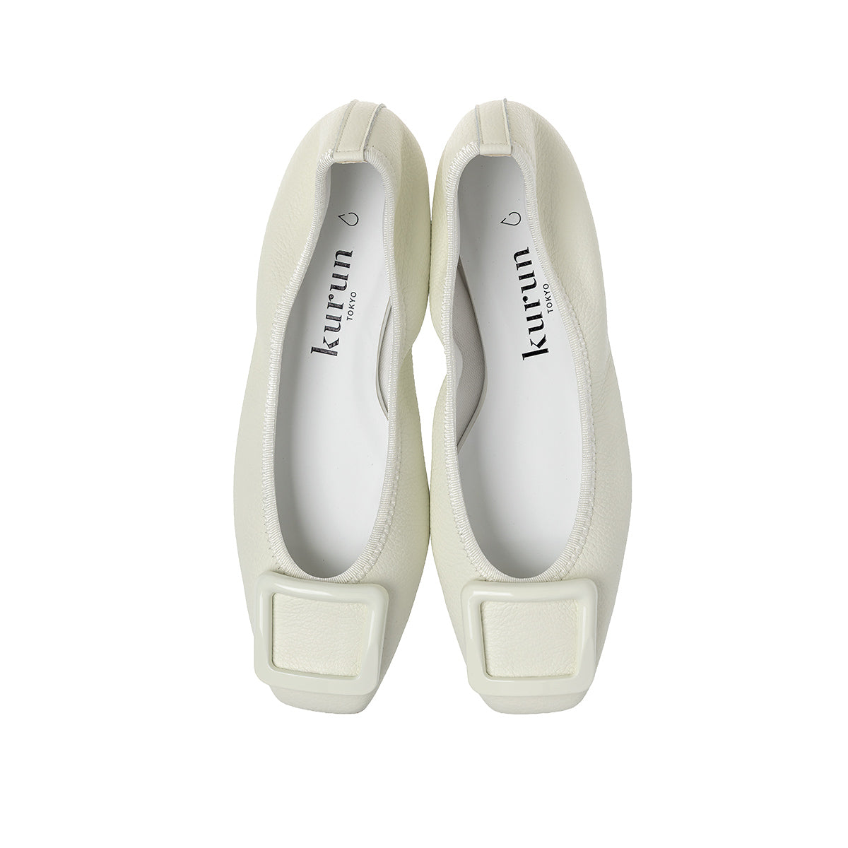 Giselle -Waterproof Soft Shrink Buckle Ivory ウォータープルーフ ソフトシュリンク バックルアイボリー kurun クルン kuruntokyo 入学式 卒業式 クルントウキョウ 疲れない 痛くない madeinjapan 日本製 本革 バレエシューズ フラットシューズ パンプス kurunTOKYO mdmバレエシューズwaterproof レインシューズ 小さいサイズ 大きいサイズ 26cm 21.5cm 26cm 25.5cm 25cm 22cm