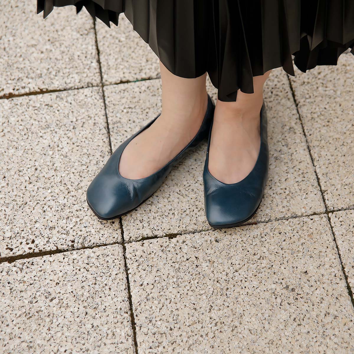 Zoe -Kip Leather Blue green キップレザー ブルーグリーン kurun クルン kuruntokyo 入学式 卒業式 クルントウキョウ 疲れない 痛くない madeinjapan 日本製 本革 バレエシューズ フラットシューズ パンプス kurunTOKYO mdmバレエシューズwaterproof レインシューズ 小さいサイズ 大きいサイズ 26cm 21.5cm 26cm 25.5cm 25cm 22cm