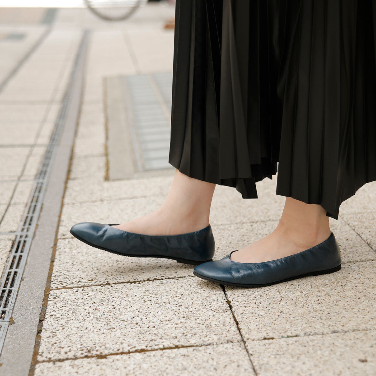 Zoe -Kip Leather Blue green キップレザー ブルーグリーン kurun クルン kuruntokyo 入学式 卒業式 クルントウキョウ 疲れない 痛くない madeinjapan 日本製 本革 バレエシューズ フラットシューズ パンプス kurunTOKYO mdmバレエシューズwaterproof レインシューズ 小さいサイズ 大きいサイズ 26cm 21.5cm 26cm 25.5cm 25cm 22cm