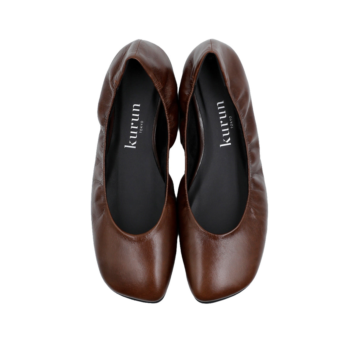 Zoe -Kip Leather Chestnuts brown キップレザー チェスナッツブラウン kurun クルン kuruntokyo 入学式 卒業式 クルントウキョウ 疲れない 痛くない madeinjapan 日本製 本革 バレエシューズ フラットシューズ パンプス kurunTOKYO mdmバレエシューズwaterproof レインシューズ 小さいサイズ 大きいサイズ 26cm 21.5cm 26cm 25.5cm 25cm 22cm